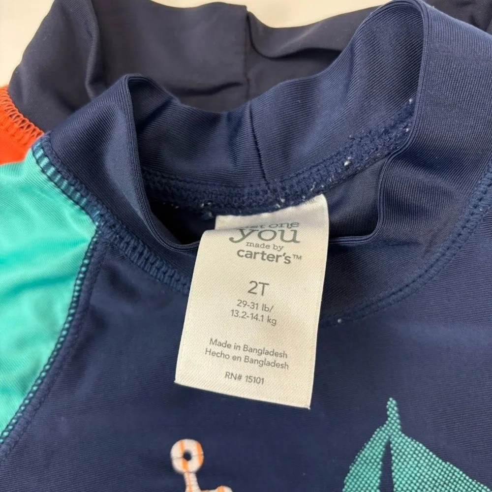 Boys Swimwear Lot 5 pcs Size 2T 24M 3‎ Shorts 2 lycra Rash Guard Tops Y2K Surf